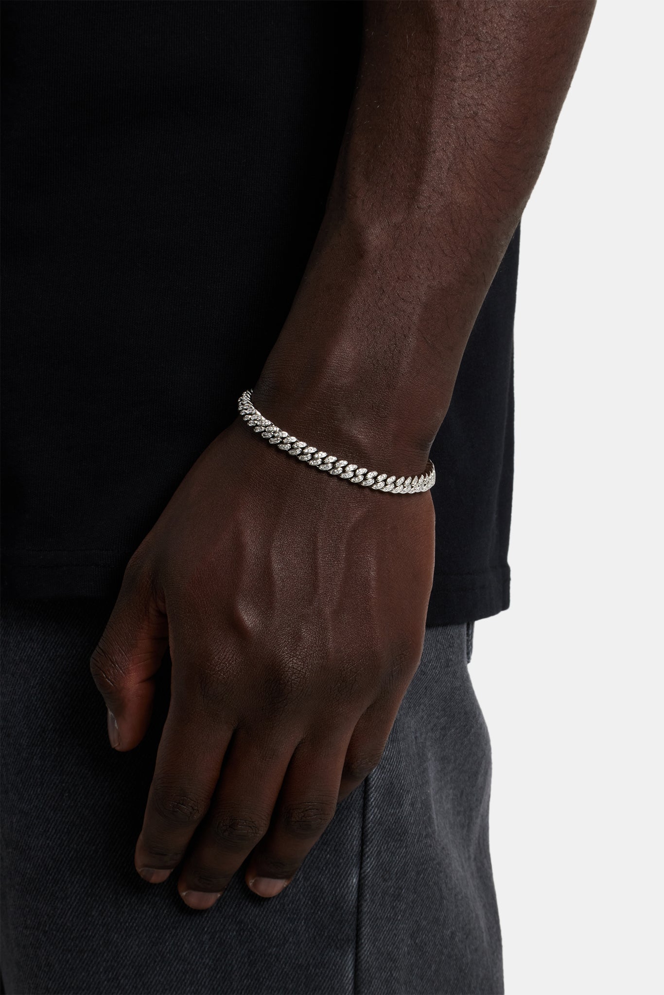 Iced Cuban Bracelet - 6mm - White